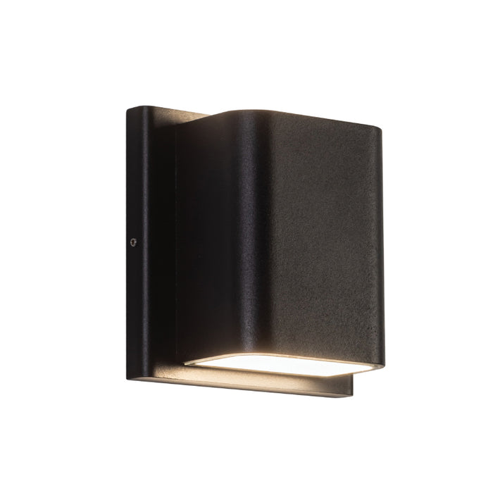 Kuzco AT48426-UNV-3CCT Tolan 5" Tall LED Outdoor Wall Sconce, CCT Selectable - Black