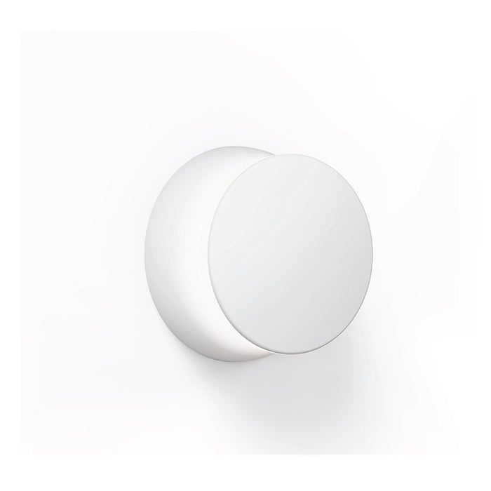 Pablo Designs Totem Puck LED Wall Sconce, 3CCT Selectable - Matte White / Matte White
