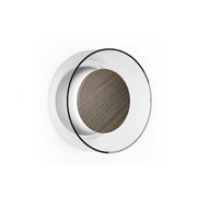 Pablo Designs Totem LED Wall Sconce, 3CCT Selectable - Matte Grey / Walnut Essence / Clear Glass