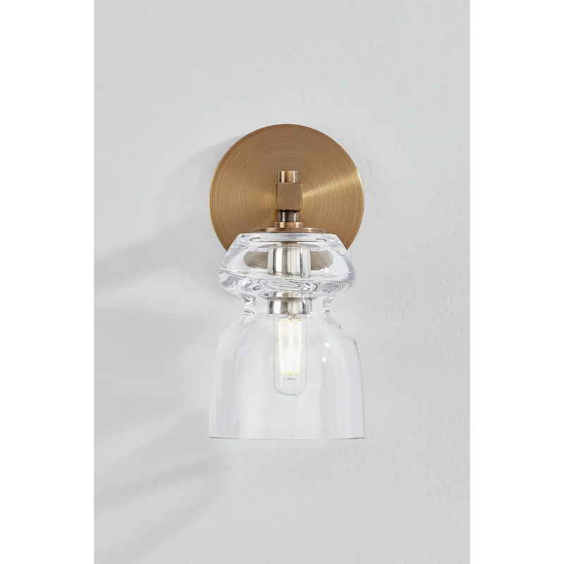Troy B1109 Trey 1-lt 9" Tall Wall Sconce - Patina Brass