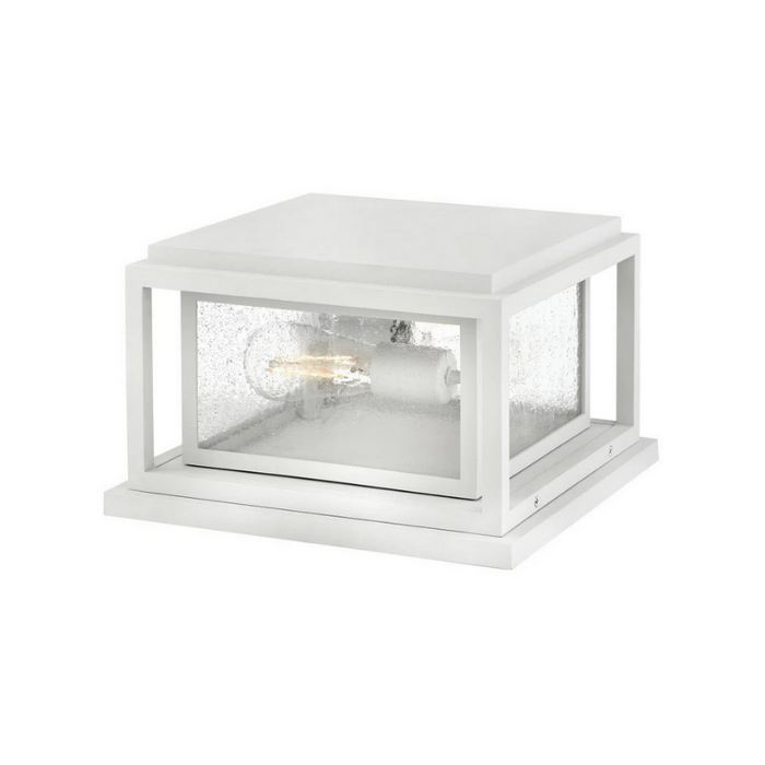 Hinkley 1008-LV Republic 2-lt 12" LED Outdoor Pier Mount Lantern - Textured White