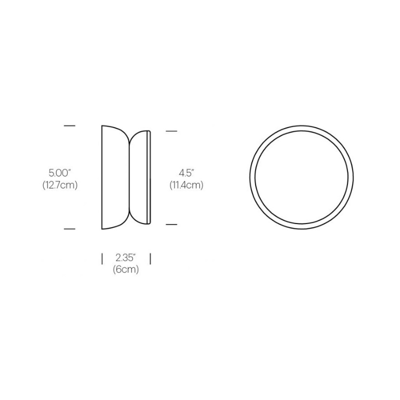 Pablo Designs Totem Puck LED Wall Sconce, 3CCT Selectable