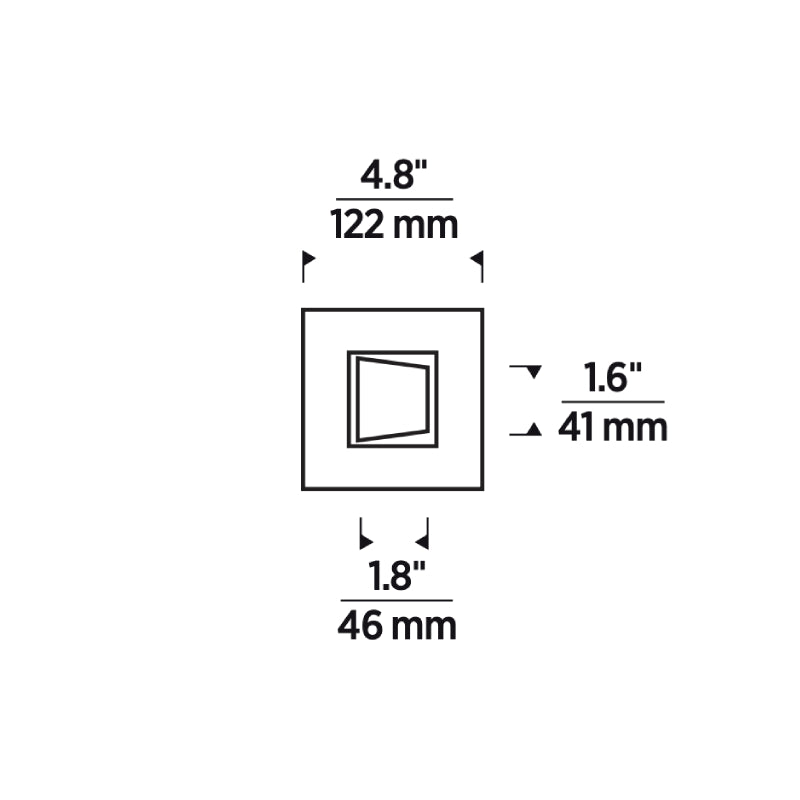 Verse 3" Square Wall Wash Flanged Trim