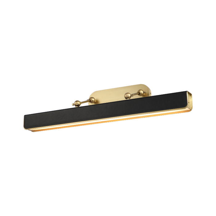 Alora PL307931 Valise Picture 1-lt 32" LED Picture Light with Tuxedo Leather - Vintage Brass/Tuxedo Leather