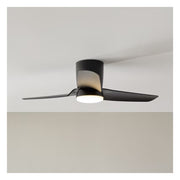 Visual Comfort 3CGHR44 Colgin 44" Hugger Ceiling Fan with LED Light Kit - Midnight Black