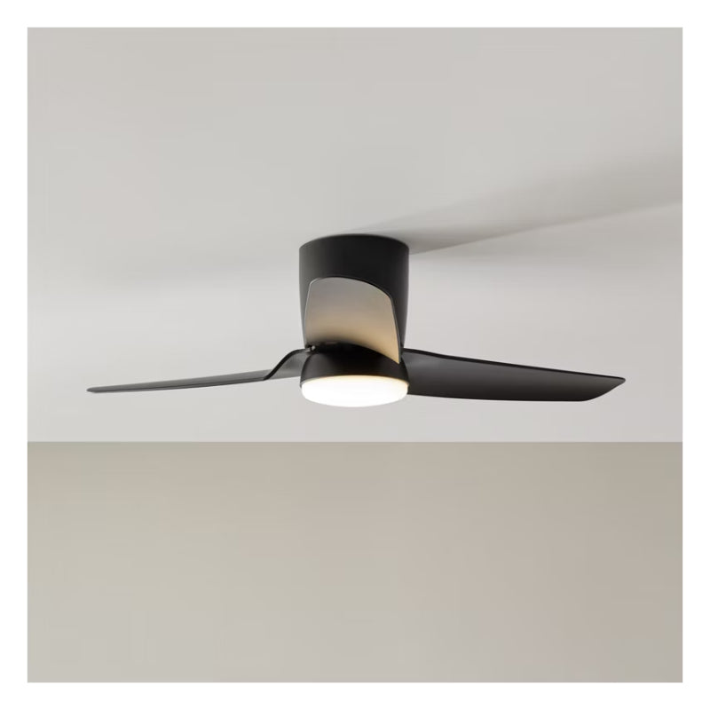 Visual Comfort 3CGHR44 Colgin 44" Hugger Ceiling Fan with LED Light Kit - Midnight Black