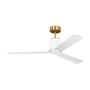 Visual Comfort 3PESM52 Peel Smart 52" Ceiling Fan with LED Light Kit - Burnished Brass