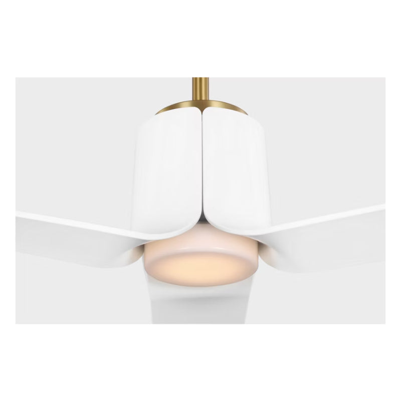 Visual Comfort 3PESM66 Peel Smart 66" Ceiling Fan with LED Light Kit - Burnished Brass