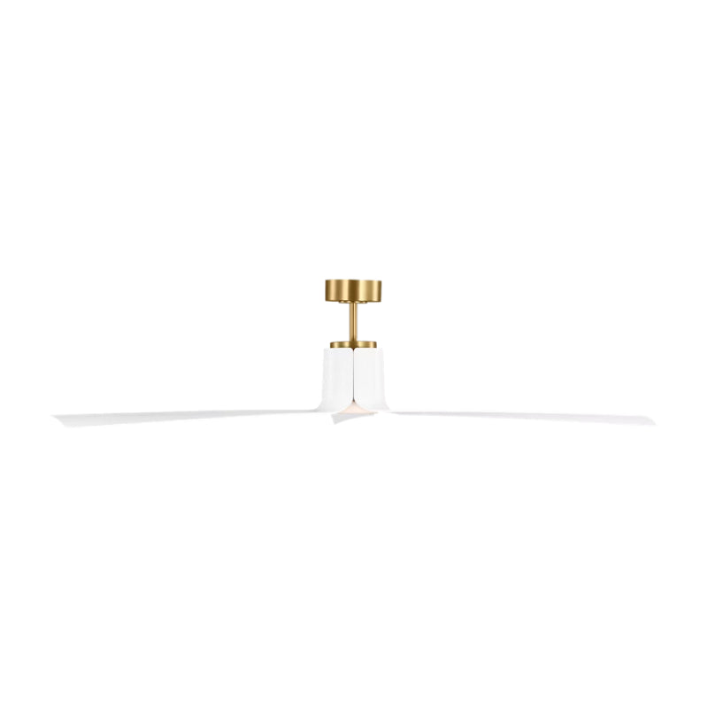 Visual Comfort 3PESM66 Peel Smart 66" Ceiling Fan with LED Light Kit - Burnished Brass