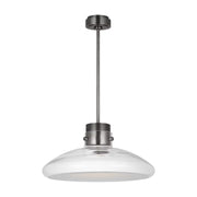 Visual Comfort AKPD593 Morgan 1-lt 22" LED Pendant - Burnished Bronze with Clear Glass
