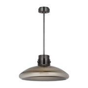 Visual Comfort AKPD593 Morgan 1-lt 22" LED Pendant - Burnished Bronze with Smoke Glass