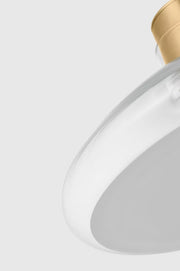 Visual Comfort AKPD593 Morgan 1-lt 22" LED Pendant - Hand-Rubbed Antique Brass with Clear Glass