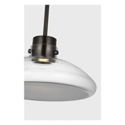Visual Comfort AKPD594 Morgan 1-lt 16" LED Pendant - Burnished Bronze with Clear Glass