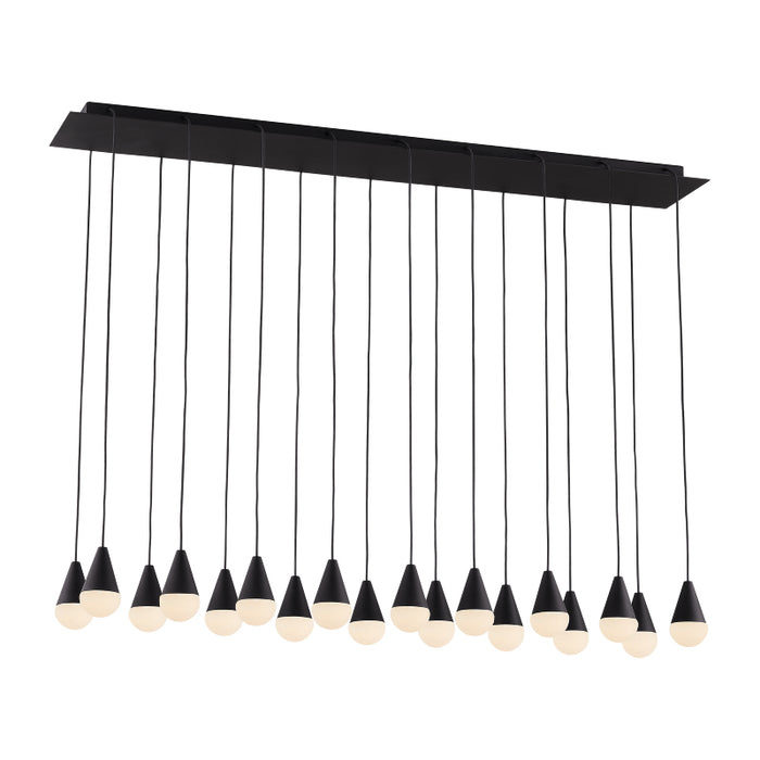 Visual Comfort SLCH516 Cupola Alabaster 18-lt 45" LED Chandelier - Nightshade Black