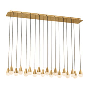 Visual Comfort SLCH516 Cupola Alabaster 18-lt 45" LED Chandelier - Hand Rubbed Antique Brass