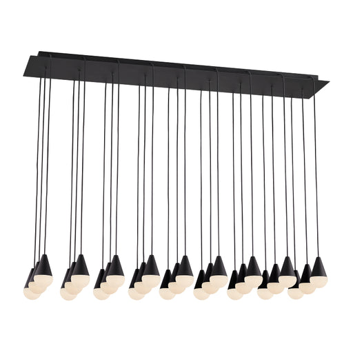 Visual Comfort SLCH517 Cupola Alabaster 27-lt 45" LED Chandelier - Nightshade Black