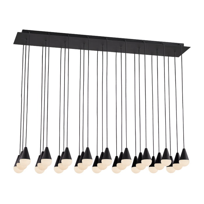 Visual Comfort SLCH517 Cupola Alabaster 27-lt 45" LED Chandelier - Nightshade Black