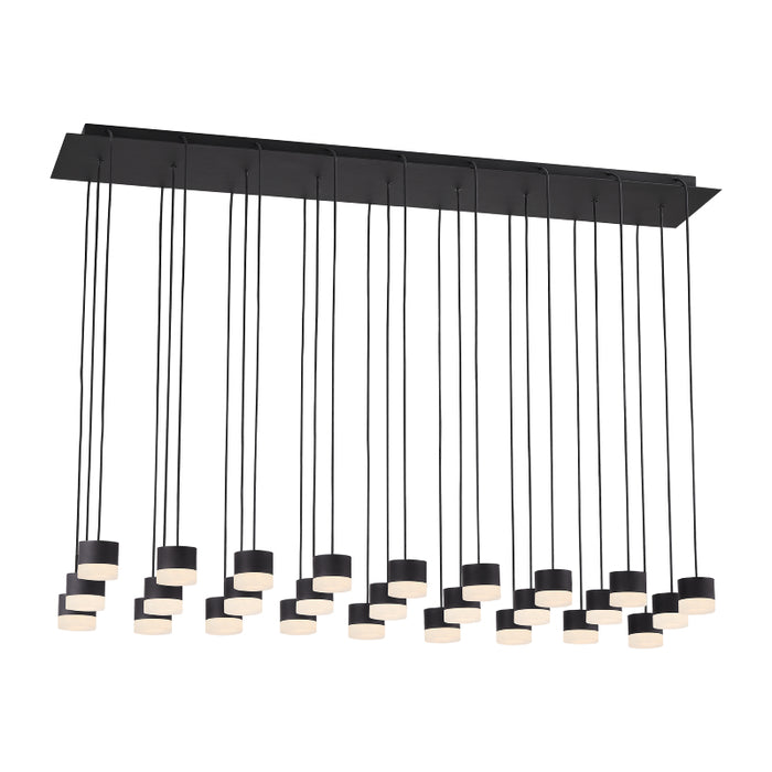 Visual Comfort SLCH524 Gable Alabaster 27-lt 45" LED Chandelier - Nightshade Black