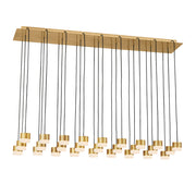 Visual Comfort SLCH524 Gable Alabaster 27-lt 45" LED Chandelier - Hand Rubbed Antique Brass