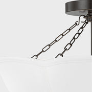 Visual Comfort AF1212 Stassi 2-lt 19" Medium Semi-Flush Mount - Aged Iron