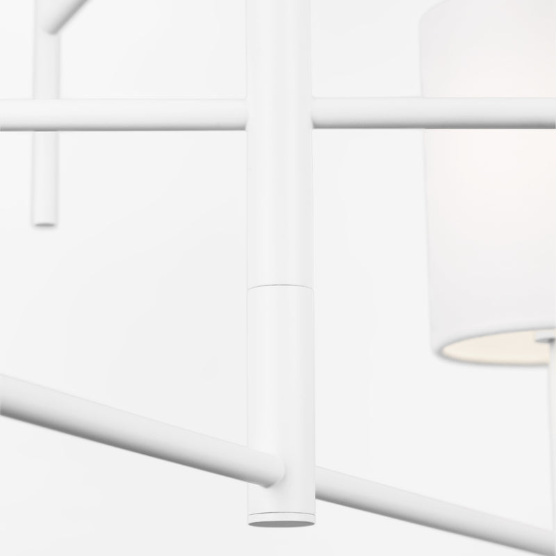 Visual Comfort BC1006 Key 6-lt 32" Large Chandelier - Matte White