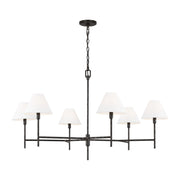 Visual Comfort CC1786 Ridgewood 6-lt 48" Extra Large Chandelier - Aged Iron