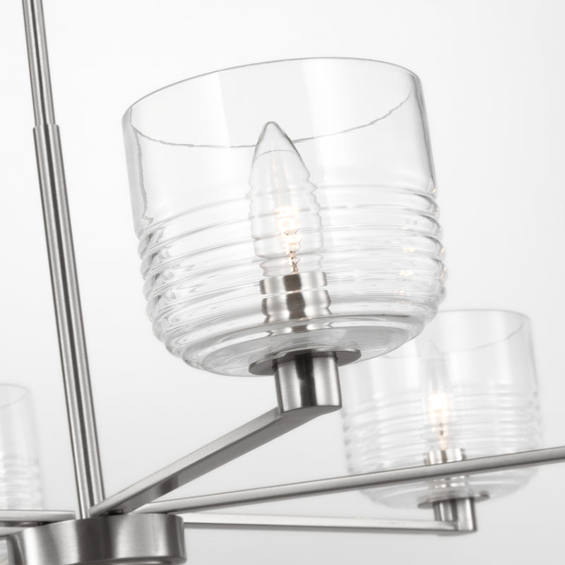 Visual Comfort DJC1216 Lochdale 6-lt 34" Large Chandelier - Brushed Nickel