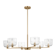 Visual Comfort DJC1216 Lochdale 6-lt 34" Large Chandelier - Satin Brass