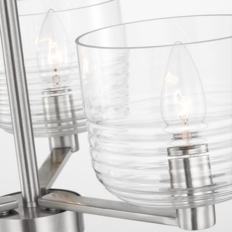 Visual Comfort DJC1233 Lochdale 3-lt 18" Small Chandelier - Brushed Nickel