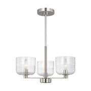 Visual Comfort DJC1233 Lochdale 3-lt 18" Small Chandelier - Brushed Nickel