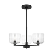 Visual Comfort DJC1233 Lochdale 3-lt 18" Small Chandelier - Midnight Black