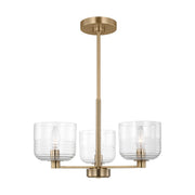 Visual Comfort DJC1233 Lochdale 3-lt 18" Small Chandelier - Satin Brass