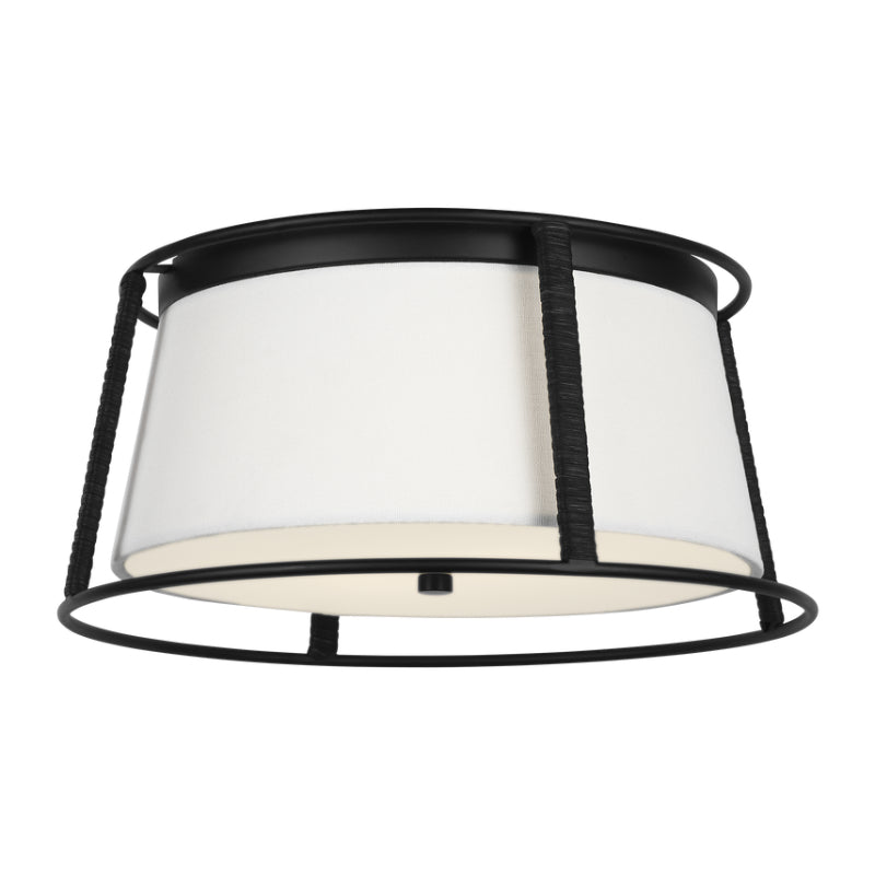 Visual Comfort DJF1002 Cortes 2-lt 14" Medium Flush Mount - Midnight Black