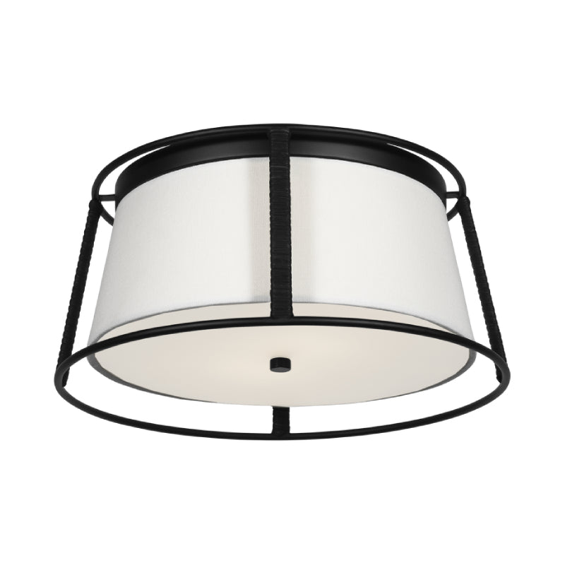 Visual Comfort DJF1002 Cortes 2-lt 14" Medium Flush Mount - Midnight Black