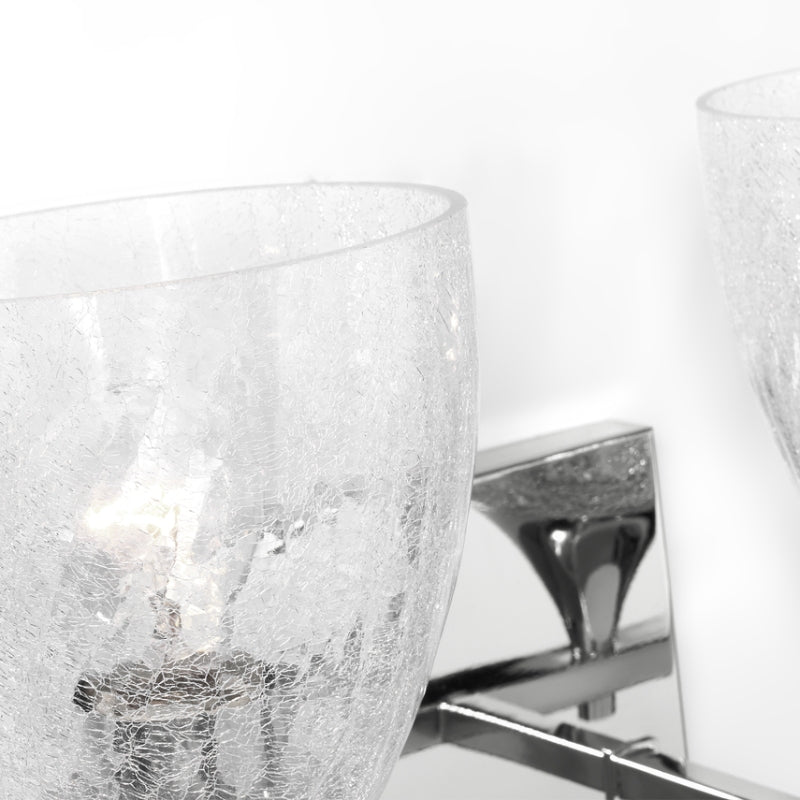 Visual Comfort DJV1024 Toffino 4-lt 36" Vanity Light - Chrome Clear Crackle Glass