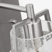 Visual Comfort DJV1031 Crofton 1-lt 9" Tall Small Wall Sconce - Brushed Nickel Clear Crackle Glass
