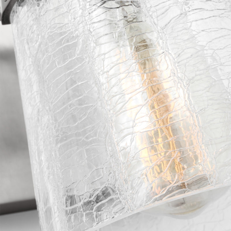 Visual Comfort DJV1031 Crofton 1-lt 9" Tall Small Wall Sconce Clear Crackle Glass