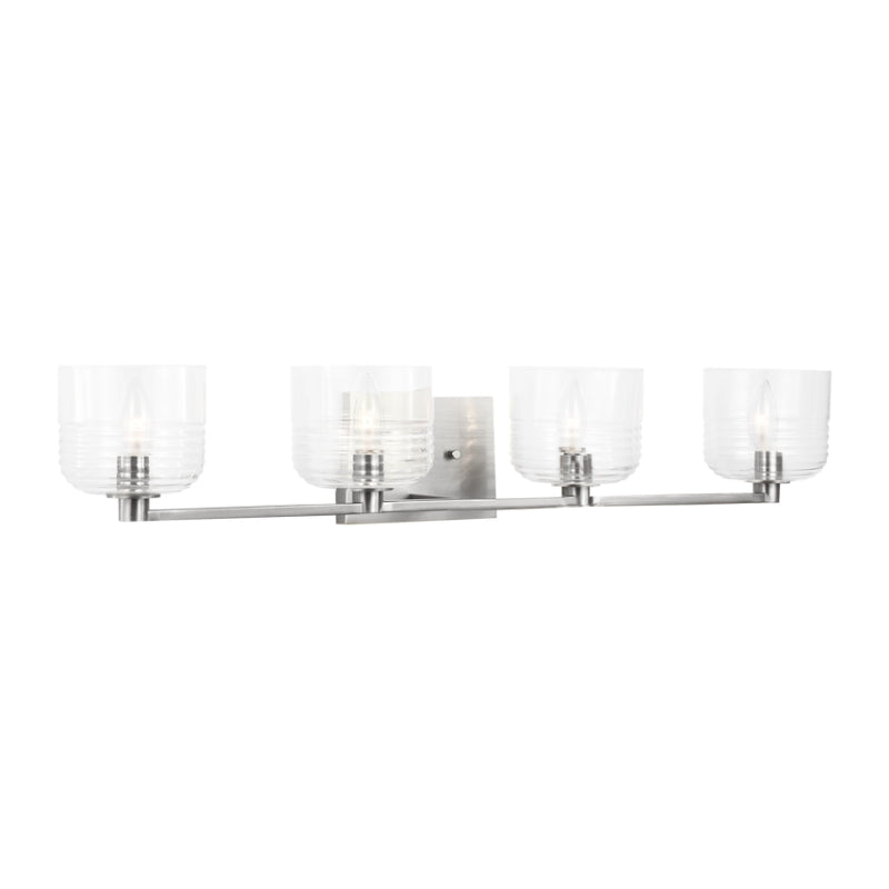 Visual Comfort DJV1114 Lochdale 4-lt 34" Extra Large Vanity Light - Brushed Nickel