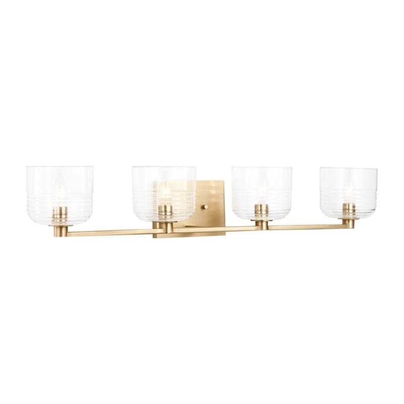 Visual Comfort DJV1114 Lochdale 4-lt 34" Extra Large Vanity Light - Satin Brass