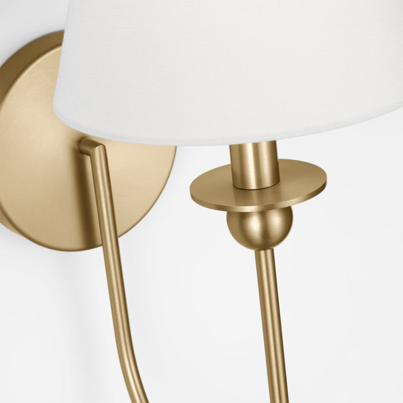 Visual Comfort DJW1111 Elsay 1-lt 16" Tall Small Wall Sconce - Satin Brass