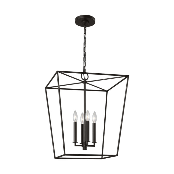 Visual Comfort EC1344 Viota 4-lt 18" Medium Lantern Pendant - Aged Iron