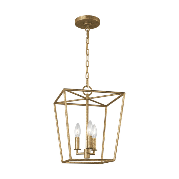 Visual Comfort EC1353 Viota 3-lt 12" Small Lantern Pendant - Casted Gild