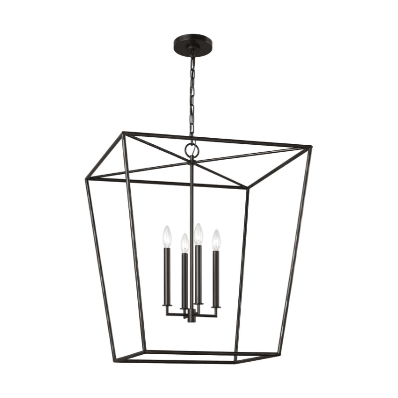 Visual Comfort EC1364 Viota 4-lt 25" Large Lantern Pendant - Aged Iron