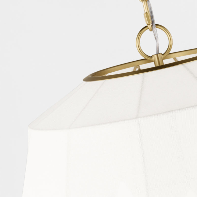 Visual Comfort EP1463 Hikari 3-lt 22" Medium Lantern Pendant - Burnished Brass