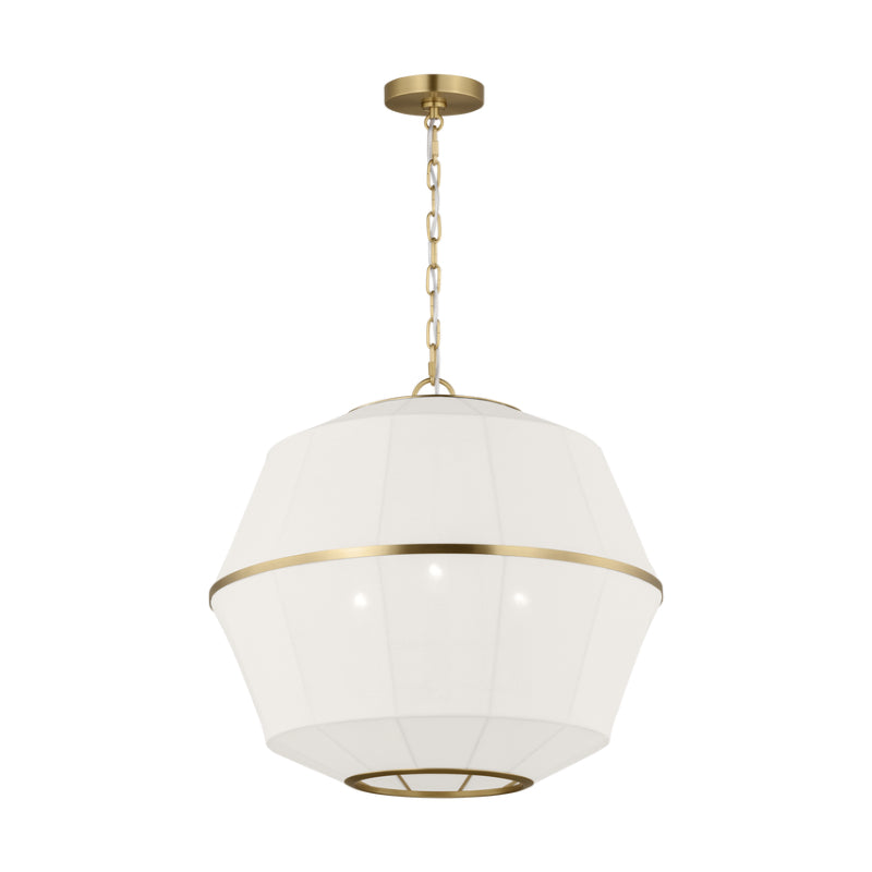Visual Comfort EP1463 Hikari 3-lt 22" Medium Lantern Pendant - Burnished Brass
