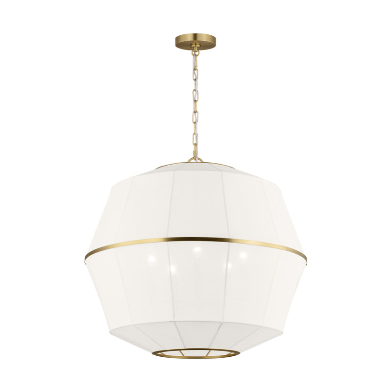 Visual Comfort EP1475 Hikari 5-lt 28" Large Chandelier - Burnished Brass