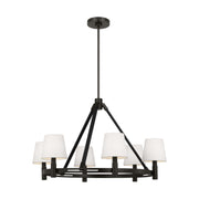Visual Comfort LC1246 Grayson 6-lt 32" Large Chandelier - Aged Iron