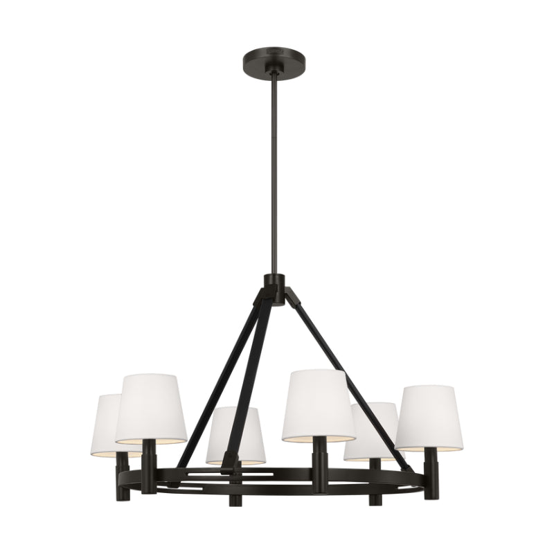 Visual Comfort LC1246 Grayson 6-lt 32" Large Chandelier - Aged Iron