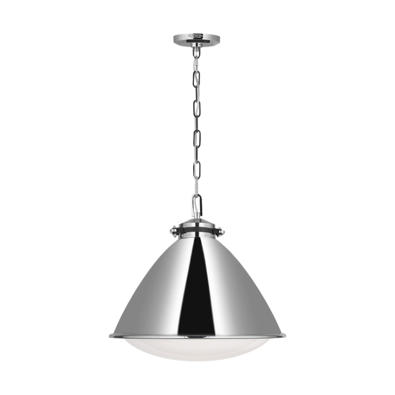 Visual Comfort LP1121 Hayward 1-lt 18" Large Pendant - Polished Nickel