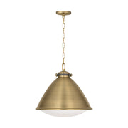 Visual Comfort LP1121 Hayward 1-lt 18" Large Pendant - Time Worn Brass